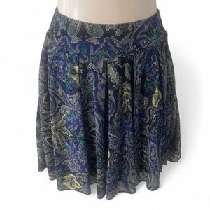 INC International Concepts Navy Paisley Skirt